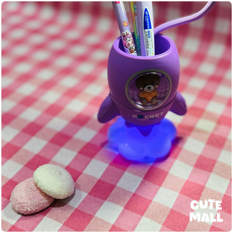 چراغ مطالعه موشک و خرس جاقلمی دار