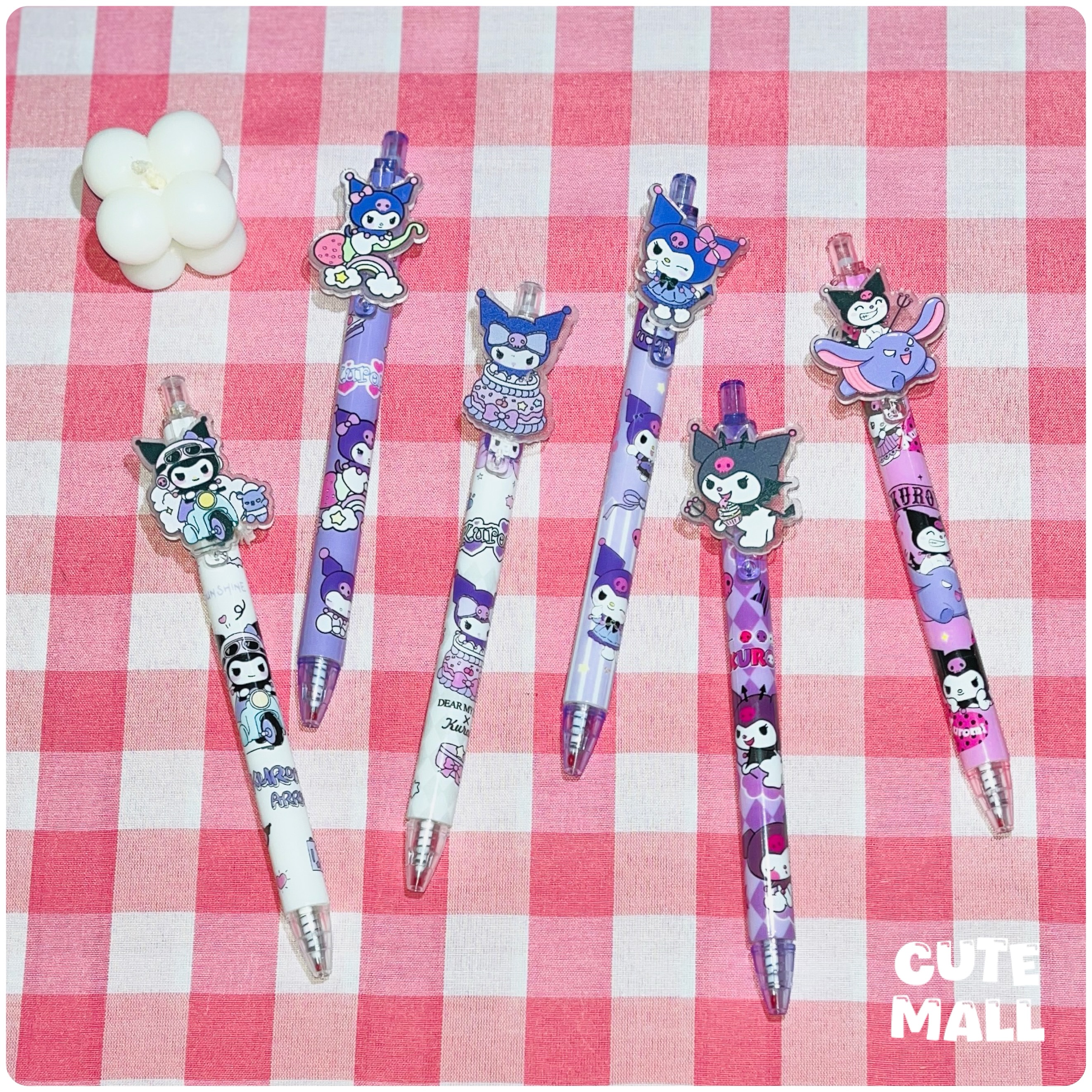 خودکار آبی فشاری کرومی استیکر دار 0,5 m